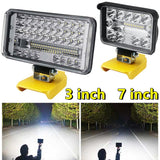 Luces de trabajo LED 204W 8600LM Linternas para XR 18V 20V Batería de litio